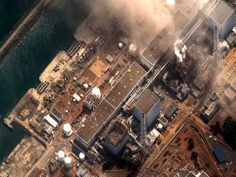 Спутниковый снимок японской АЭС Фукусима